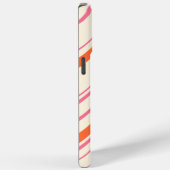 ピンクとオレンジとクリームの斜めストライプ Case-Mate iPhoneケース (裏面 / 右)