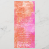 ピンクとオレンジとホワイトフォトミニマル結婚リスト プログラム (裏面)