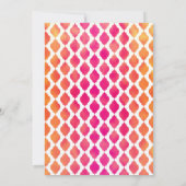 ピンクとオレンジのアラビアンモロッカンウェディング招待状 招待状 (裏面)