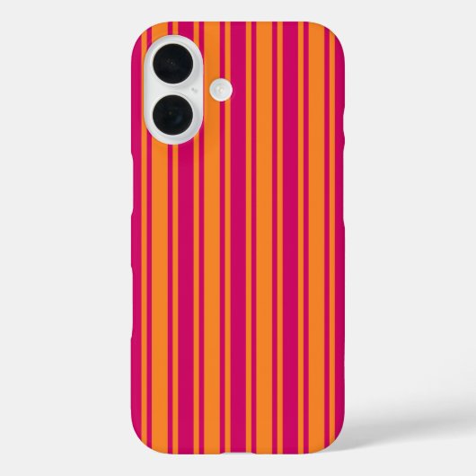 ピンクとオレンジのキャンディストライプー Case-Mate iPhoneケース (裏面)