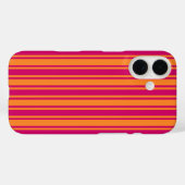 ピンクとオレンジのキャンディストライプー Case-Mate iPhoneケース (裏面 (横))