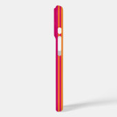 ピンクとオレンジのキャンディストライプー Case-Mate iPhoneケース (裏面 / 左)
