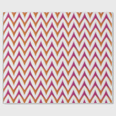 ピンクとオレンジのギフトラップ ラッピングペーパー (フラット)