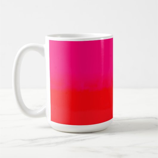 ピンクとオレンジのグラデーション コーヒーマグカップ (左)