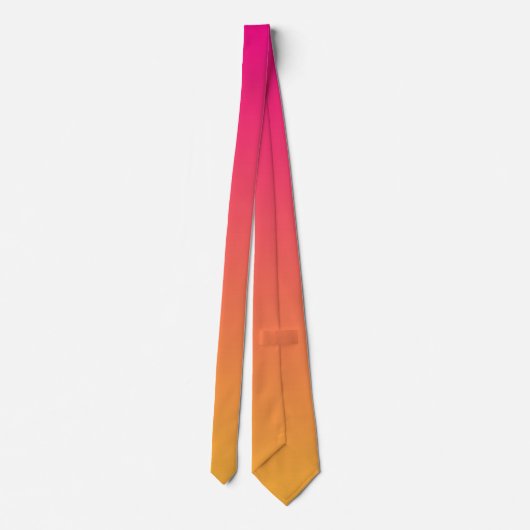ピンクとオレンジのグラデーション ネクタイ (裏面)