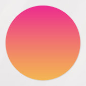 ピンクとオレンジのグラデーション ラベル (デザイン2)