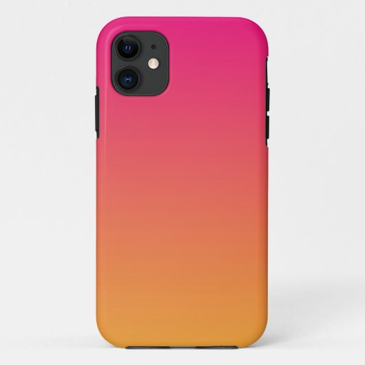 ピンクとオレンジのグラデーション Case-Mate iPhoneケース (裏面)