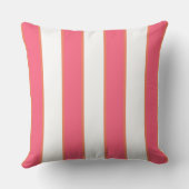 ピンクとオレンジのストライプ クッション (裏面)