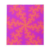 ピンクとオレンジのスノーフレーク ノートパッド (正面)