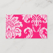 ピンクとオレンジのダンマスクテーブル座席表ホルダー プレイスカード (裏面)