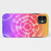 ピンクとオレンジのトレンディのタイ染料パターン Case-Mate iPhoneケース (裏面(横))