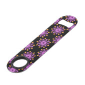 ピンクとオレンジのネオンの花 スピード栓抜き (正面アングル)
