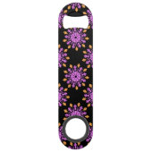 ピンクとオレンジのネオンの花 スピード栓抜き (裏面)