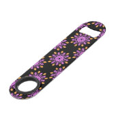 ピンクとオレンジのネオンの花 スピード栓抜き (裏面アングル)