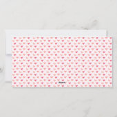 ピンクとオレンジのハート5 – フォトスクリプトバレンタイン シーズンカード (裏面)