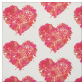 ピンクとオレンジのハート ファブリック (見本)