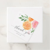 ピンクとオレンジのバラ結婚の感謝 フェイバータグ (インサイチュ)