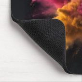 ピンクとオレンジのパウダーブラスト マウスパッド (コーナー)