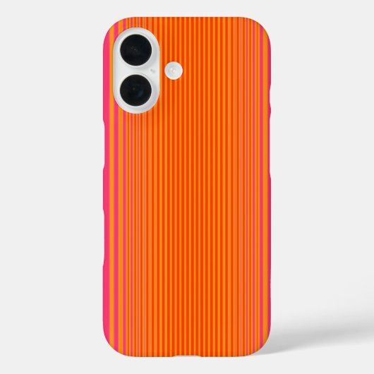 ピンクとオレンジのパタストライプのーン Case-Mate iPhoneケース (裏面)