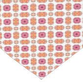 ピンクとオレンジのパターンのカウントテーブルランナー ショートテーブルランナー (コーナー)