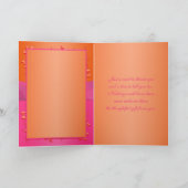ピンクとオレンジのフローラサンキューカード サンキューカード (内部)