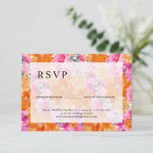 ピンクとオレンジのフローラ席が予約 出欠カード (スタンド正面)