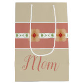 ピンクとオレンジのフローラ ミディアムペーパーバッグ (裏面)