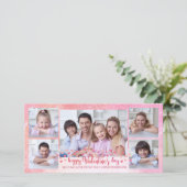 ピンクとオレンジのブラシスクリプト5 – 写真バレンタイン シーズンカード (スタンド正面)