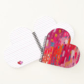 ピンクとオレンジのブラシマークの抽象芸術 ノートブック (内部)