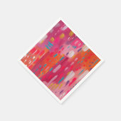 ピンクとオレンジのブラシマーク スタンダードカクテルナプキン (角)