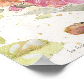 ピンクとオレンジのプリムローズ ポスター (角)