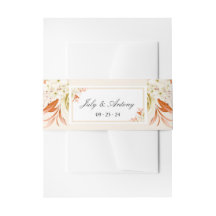 ピンクとオレンジのボヘミアンスタイルのトレンディーな結婚式