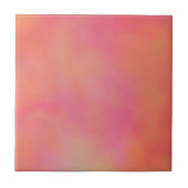 ピンクとオレンジのマーリークラウド抽象芸術 タイル (正面)