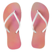 ピンクとオレンジのマーリークラウド抽象芸術 ビーチサンダル (ソール)