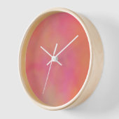 ピンクとオレンジのマーリークラウド抽象芸術 壁時計 (傾斜)