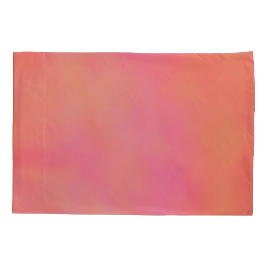 ピンクとオレンジのマーリークラウド抽象芸術 枕カバー (裏面)
