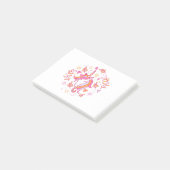 ピンクとオレンジのユニコーン ポストイット (アングル)