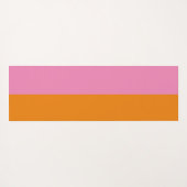 ピンクとオレンジのヨガマット ヨガマット (裏面(横))