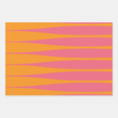 ピンクとオレンジのラッピング紙 ラッピングペーパーシート (正面3)