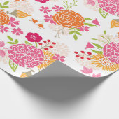 ピンクとオレンジのラッピング紙 ラッピングペーパー (角)