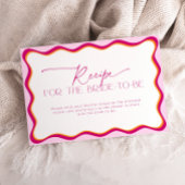 ピンクとオレンジのレシピカード要求ブライダルシャワー エンクロージャーカード