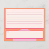 ピンクとオレンジのレシピカード (裏面)