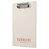 ピンクとオレンジのレトロタイポグラフィクリエイティブ モダン クリップボード (左)