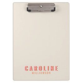 ピンクとオレンジのレトロタイポグラフィクリエイティブ モダン クリップボード