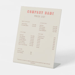 ピンクとオレンジのレトロタイポグラフィクリエイティブ 台座サイン