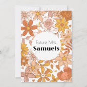 ピンクとオレンジのレトロボホウェディングブランチ招待状 招待状 (裏面)