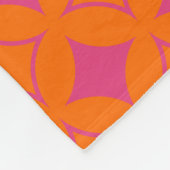 ピンクとオレンジの七宝 フリースブランケット (角)