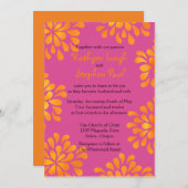 ピンクとオレンジの光 – 結婚式招待状 招待状 (正面/裏面)