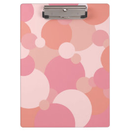 ピンクとオレンジの分子クリップボード クリップボード