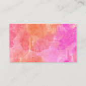 ピンクとオレンジの大学院生卒業パーティー アドバイスカード (裏面)